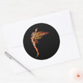 Orange Monarch Pixie Butterfly Fairy 2 - Runder Aufkleber (Umschlag)