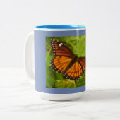 Orange Monarch Zweifarbige Tasse (Vorderseite Links)