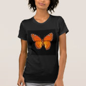 ORANGE MONARCHFALTER AUF SCHWARZER FARBE T-Shirt (Vorderseite)
