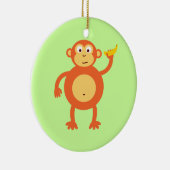 Orange Monkey Keramikornament (Rechts)