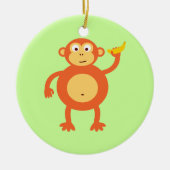 Orange Monkey Keramikornament (Vorne)