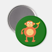 Orange Monkey Magnet (Vorderseite/Rückseite)