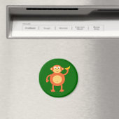 Orange Monkey Magnet (In Situ (Geschirrspüler))