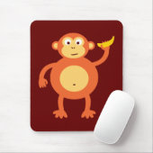 Orange Monkey Mousepad (Mit Mouse)
