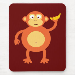 Orange Monkey Mousepad