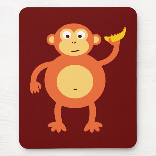 Orange Monkey Mousepad (Vorne)
