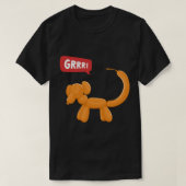 Orange Monkey Party Ballon Hund - GRRR! T-Shirt (Design vorne)
