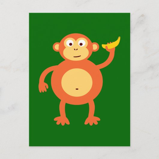 Orange Monkey Postkarte (Vorderseite)