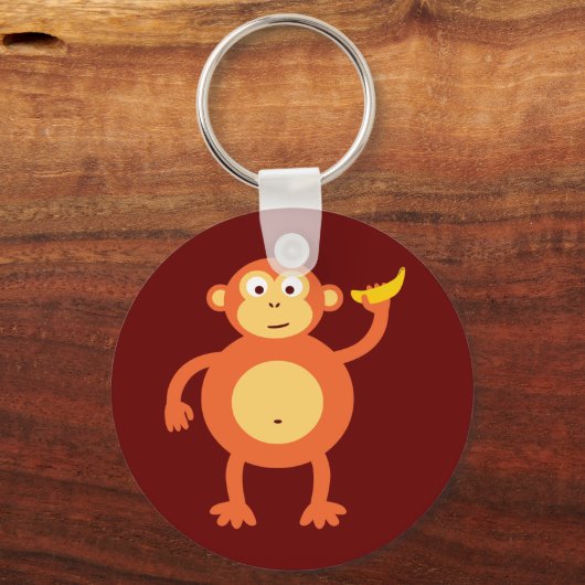 Orange Monkey Schlüsselanhänger (Vorderseite)