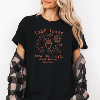 Orange monochrome letzte Toast Halloween Junggesel Tri-Blend Shirt