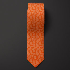 Orange Monochrome Paisley Krawatte