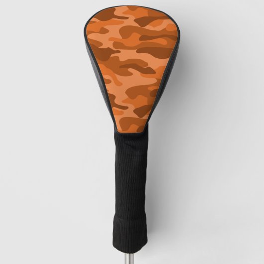 Orange Monocolor Camouflage Baseball Golf Headcover (Vorderseite)