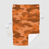 Orange Monocolor Camouflage Baseball Golfhandtuch (Insitu)