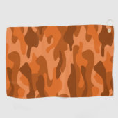 Orange Monocolor Camouflage Baseball Golfhandtuch (Horizontal)