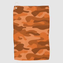 Orange Monocolor Camouflage Baseball Golfhandtuch