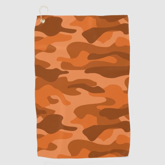 Orange Monocolor Camouflage Baseball Golfhandtuch (Vorderseite)