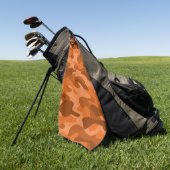 Orange Monocolor Camouflage Baseball Golfhandtuch (Gras)