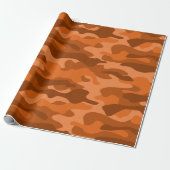 Orange-Monocolor-Camouflage Geschenkpapier (Ungerollt)