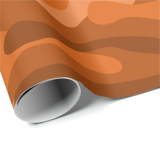 Orange-Monocolor-Camouflage Geschenkpapier (Rolleneckpunkt)