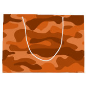 Orange-Monocolor-Camouflage Große Geschenktüte (Rückseite)