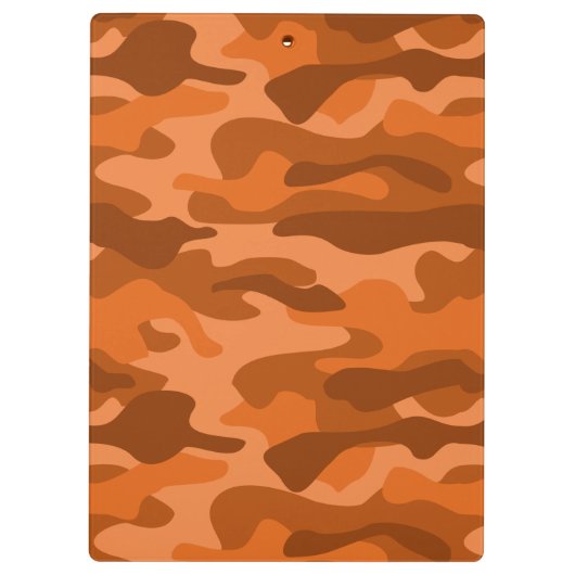 Orange-Monocolor-Camouflage Klemmbrett (Rückseite)