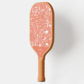 Orange Monogram Add Your Name Ocean Pattern Pickleball Schläger (Links)
