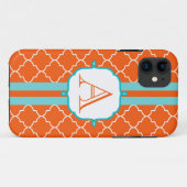 Orange Monogram Phone 5 Fall Case-Mate iPhone Hülle (Rückseite (Horizontal))