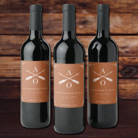 Orange Monogram und Arrows Wedding