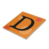 ORANGE MONOGRAM UND POLKA DOPPELTITEL FLIESE (Seite)