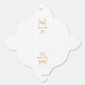 Orange Monogramm Brautparty geben den Namen modern Geschenkschachtel (Ungeklappt)