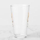 Orange Monogramm Brautparty geben den Namen modern Glas (Links)
