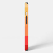 Orange-Monogramm des horizontalen Streifen iPhone Hülle (Linke Seite)