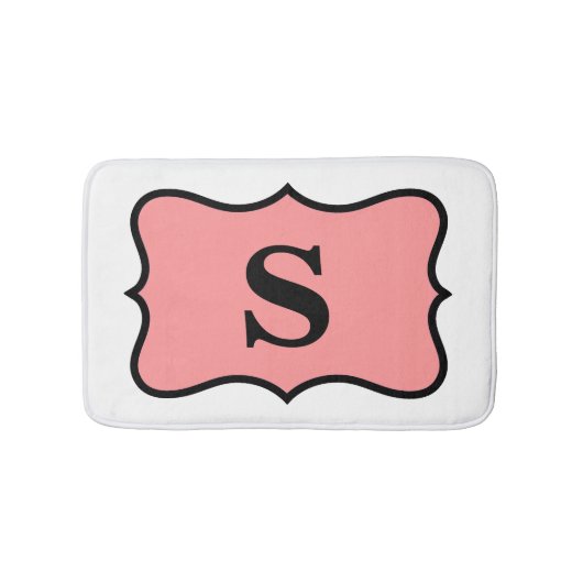 Orange-Monogramm-Wohngestaltung Badematte (Vorderseite)