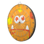 Orange Monster Face Dart Board Dartscheibe (Vorderseite rechts)