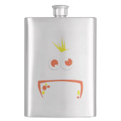 Orange Monster Face Flask Flachmann (Vorderseite)