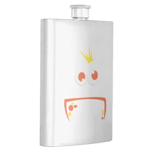Orange Monster Face Flask Flachmann (Rechts)