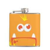 Orange Monster Face Flask Flachmann (Vorderseite)