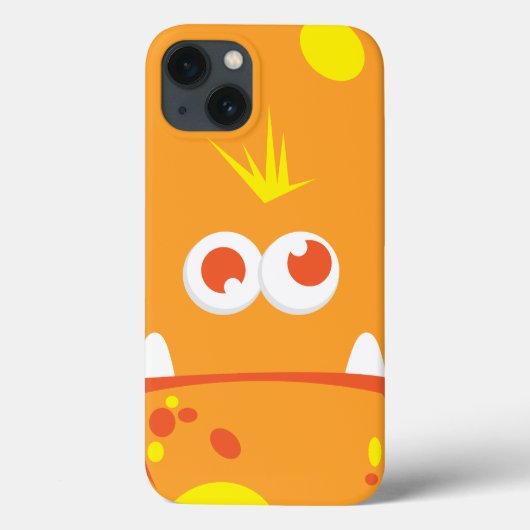 Orange Monster Face iPad Case (Rückseite)