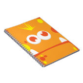 Orange Monster Face Notebook Notizblock (Rechte Seite)