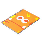 Orange Monster Face Notebook Notizblock (Linke Seite)