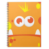 Orange Monster Face Notebook Notizblock (Vorderseite)