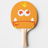 Orange Monster Face Ping Pong Paddle Tischtennis Schläger (Vorderseite)