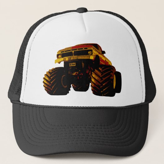 Orange Monster-LKW Truckerkappe (Vorderseite)