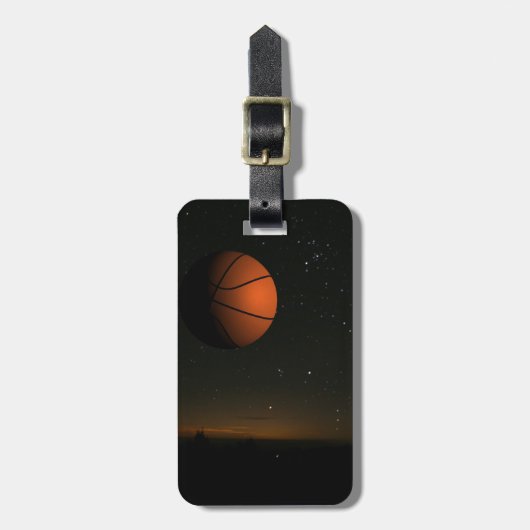 Orange Moon Gepäckanhänger (Vorderseite vertikal)