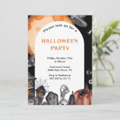 Orange Moon Haunting House - Einladung (Stehend Vorderseite)