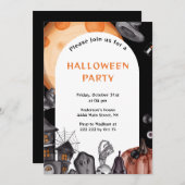 Orange Moon Haunting House - Einladung (Vorne/Hinten)