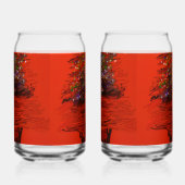 Orange Moon Landscape Dosenglas (Links)