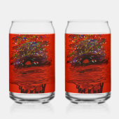 Orange Moon Landscape Dosenglas (Rückseite)