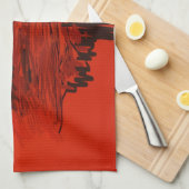 Orange Moon Landscape Kitchen Towel Geschirrtuch (Viertel Falte)