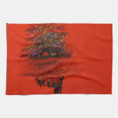 Orange Moon Landscape Kitchen Towel Geschirrtuch (Horizontal)